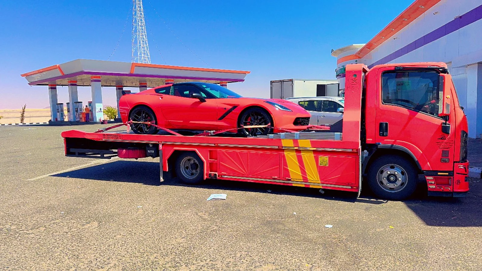 Car at petrol station